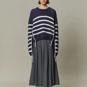 Jesper Börjesson with Fabrique Kirsten Striped Pullover Sweater